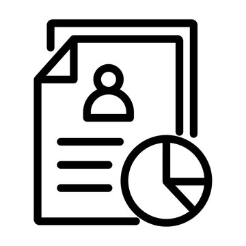 Candidate Resume Statistics and User Profile Data Analysis Icon