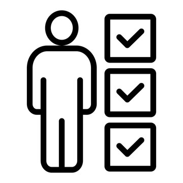 Employee Skills Checklist and Candidate Evaluation Icon