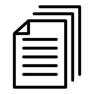 Multiple Documents and Paper Files Stack Icon
