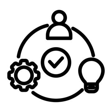 Employee Skills Assessment and Job Competency Evaluation Icon