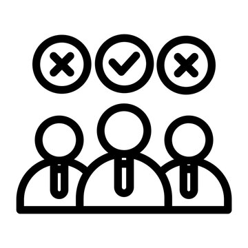 Candidate Selection Assessment and Recruitment Decision Icon