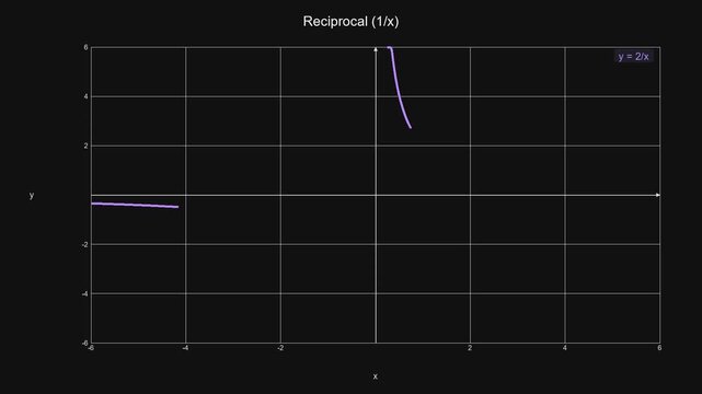 Modern Reciprocal Function Hyperbola - Math Education Motion Graphic 047