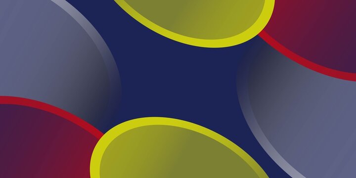 Abstract colorful overlapping circles on dark blue background, vector illustration eps 10