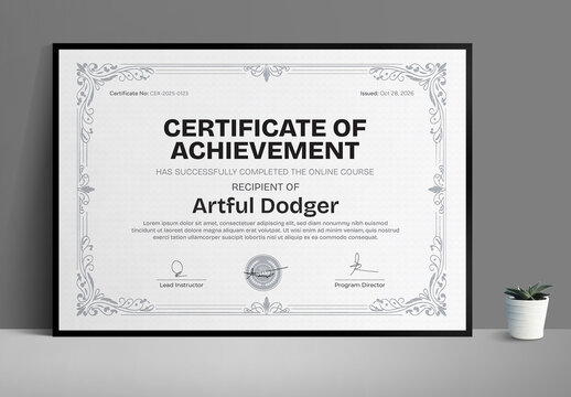 Graduation Certificate Template