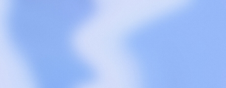 Abstract soft light blue and periwinkle gradient background with grainy noisy texture