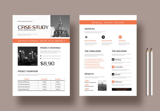 Case Study Flyer Design for Corporate Project Showcase