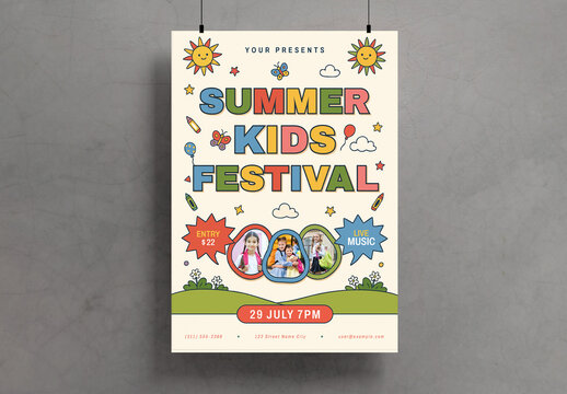 Summer Kids Festival Poster Template