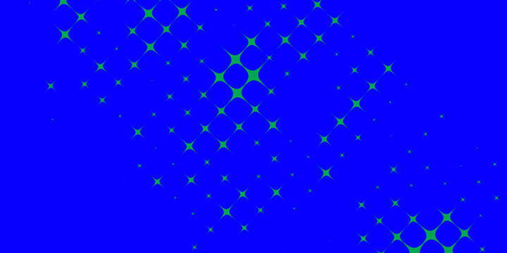 Neon green blue bitmap pixel texture. Dotted dither gradient pattern background. 8 bit halftone faded pop art gradation wallpaper. Vector vanishing raster video arcade game backdrop for banner, poster