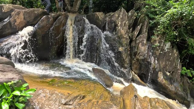 Walerfalls in the Jharkhand district in India during the monsoon 