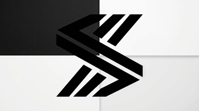 Abstract geometric letter S logo.