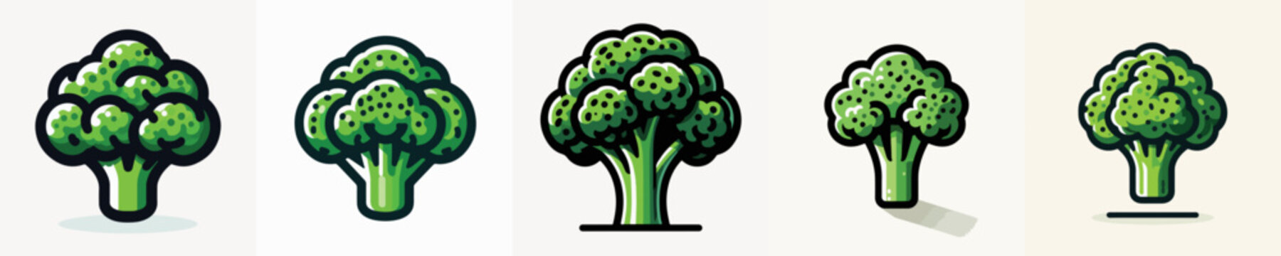 vector illustration of a green broccoli