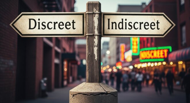 Decision Point Signage Discreet Versus Indiscreet Options On City Street