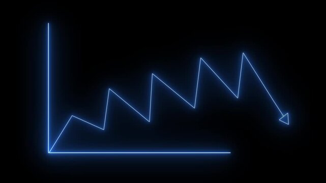Blue neon corner line on dark background