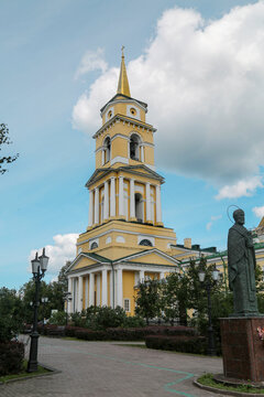 Transfiguration Cathedral in Perm on a clear sunny day. Sights of Russia, World tourism.
