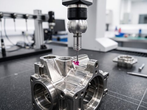 Precision Measurement of Engine Component with CMM in Modern Manufacturing Facility