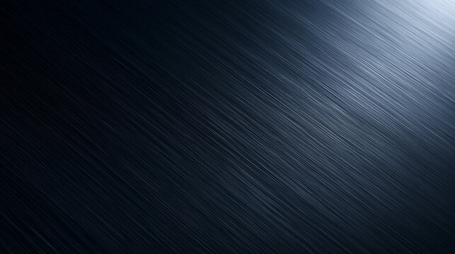 Dark Brushed Metal Texture Background with Light Glow