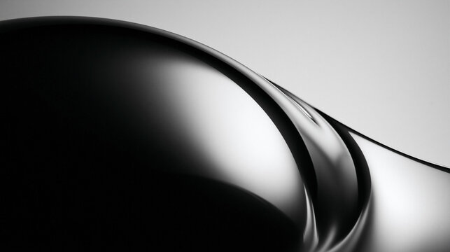 Abstract Futuristic Metallic Fluid Curve Background