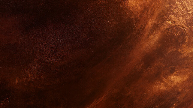 Abstract Bronze Metallic Textured Background with Golden Glow