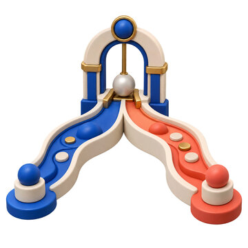 Decision checkpoint gate isolated on transparent background
