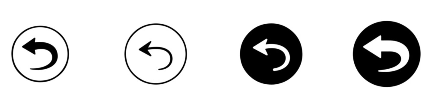  Send back icon collection in black for apps, interfaces, navigation, messaging, and digital controls.