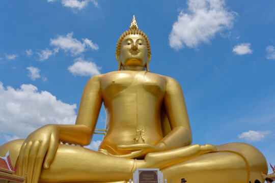 Wat Muang Temple and Giant Buddha Statue in Ang Thong, Thailand