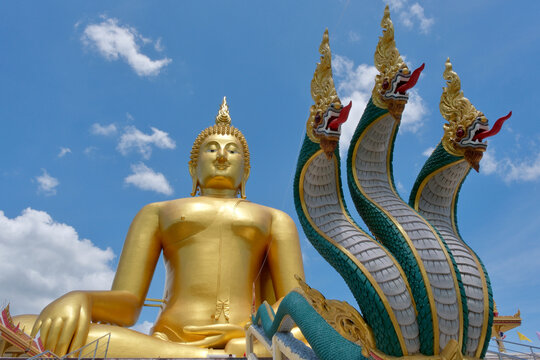 Wat Muang Temple and Giant Buddha Statue in Ang Thong, Thailand
