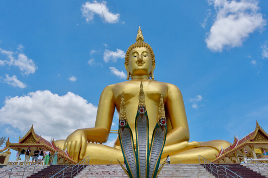 Wat Muang Temple and Giant Buddha Statue in Ang Thong, Thailand