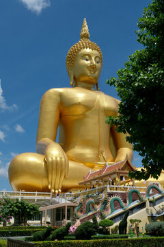 Wat Muang Temple and Giant Buddha Statue in Ang Thong, Thailand