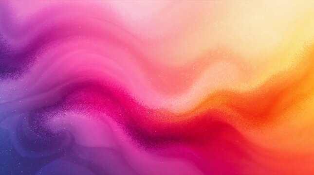 Abstract wavy liquid gradient background featuring flowing pink purple and golden orange sparkle waves, abstract