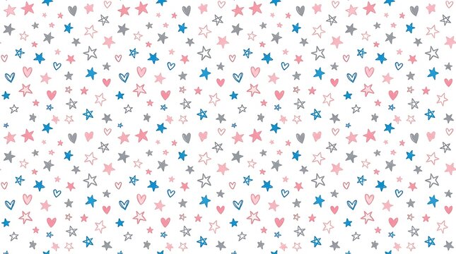 Delicate hand drawn botanical illustration pattern with wildflowers and foliage