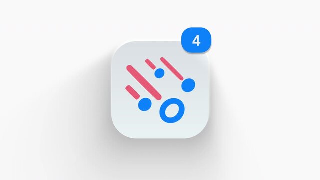 3D animated cloud with ice hail drops icon representing hail storm weather forecast and winter ice precipitation. 
