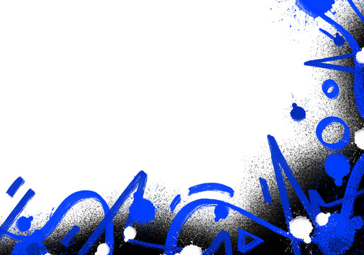 abstract colored graffiti brush frame png illustration	