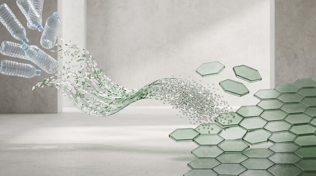 Sustainable Flooring Made from Recycled PET Bottles.