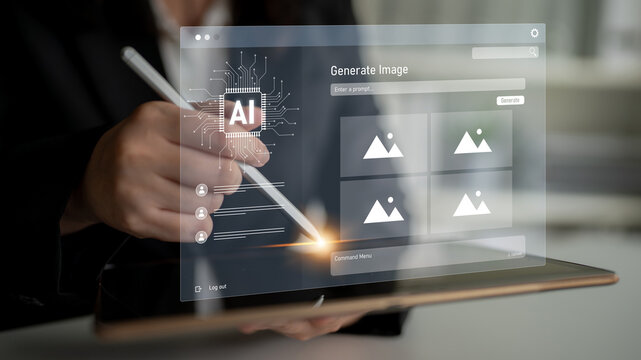 AI image generator interface enables image, AI, and generator process by converting user prompt into visual content using intelligent algorithms Latch