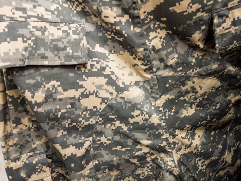 Digital Camouflage Fabric in Tactical Military Uniform Design