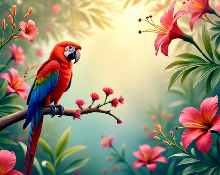 parrot on a branch
