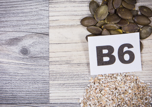 Various ingredients as source natural vitamin B6, minerals and fiber. Healthy eating. Place for text