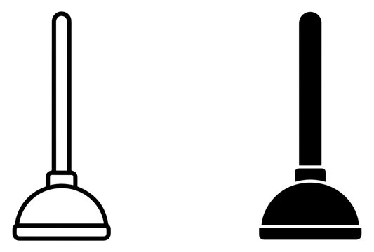 plunger plumbing tool icon vector symbol
