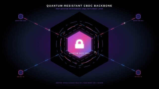 Quantum Resistant CBDC Backbone Architecture Concept with Digital Encryption and Network Nodes