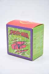 Fototapeta premium Mcdonalds spider man brand new day happy meal toy box in Manila, Philippines