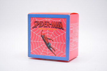 Fototapeta premium Mcdonalds spider man brand new day happy meal toy box in Manila, Philippines
