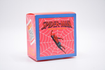 Fototapeta premium Mcdonalds spider man brand new day happy meal toy box in Manila, Philippines