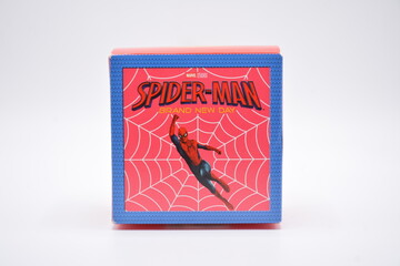 Fototapeta premium Mcdonalds spider man brand new day happy meal toy box in Manila, Philippines