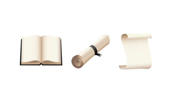Open Book and Scrolls