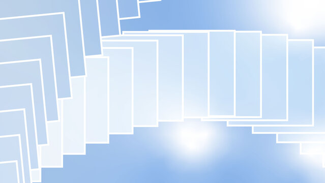 abstract creative Architectural technology communication background. white sky blue color with transparent effect illustration.	