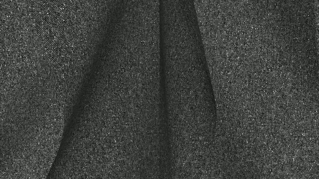 Italian Charcoal Gray Flecked Tweed Fabric, Looped Rotation
