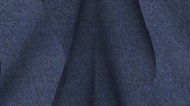 Italian Indigo Blue Flannel Fabric, Looped Rotation
