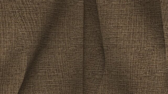 Italian Dark Brown Wool Tweed Fabric, Looped Rotation
