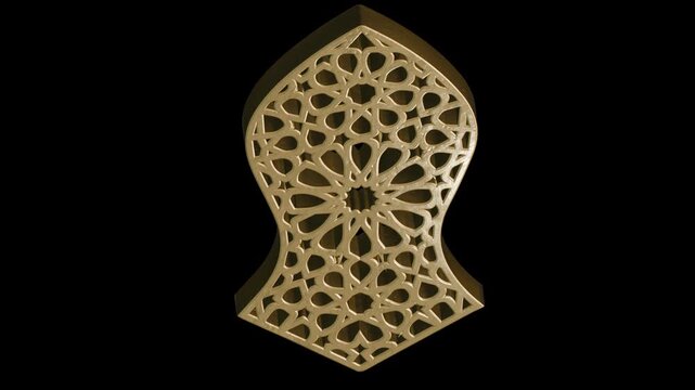 12th Rabi-ul-Awwal, the birthday anniversary of Holy Prophet Muhammad (PBUH)Naqsh-e-3D Nalain-e-Paak of Holy Prophet 4K Transparent 360 Rotation-3D