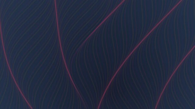 Dark blue background with subtle red flowing wave lines in a clean digital vector style